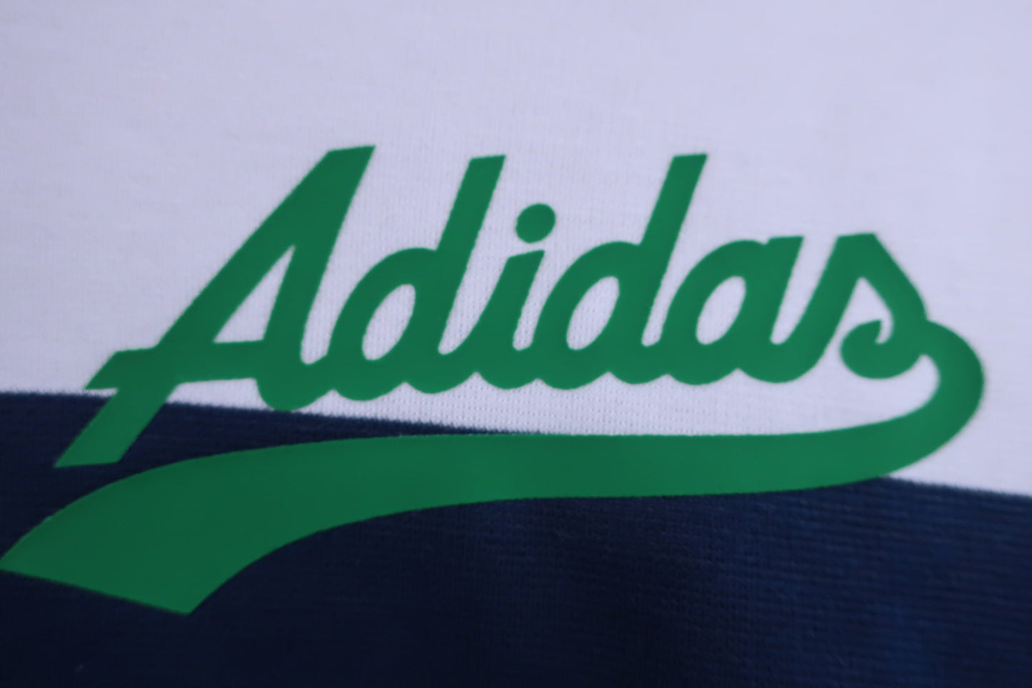 adidas(アディダス) 長袖ハーフジップシャツ 白緑ネイビー レディース S A-2