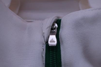 adidas(アディダス) 長袖ハーフジップシャツ 白緑ネイビー レディース S A-3