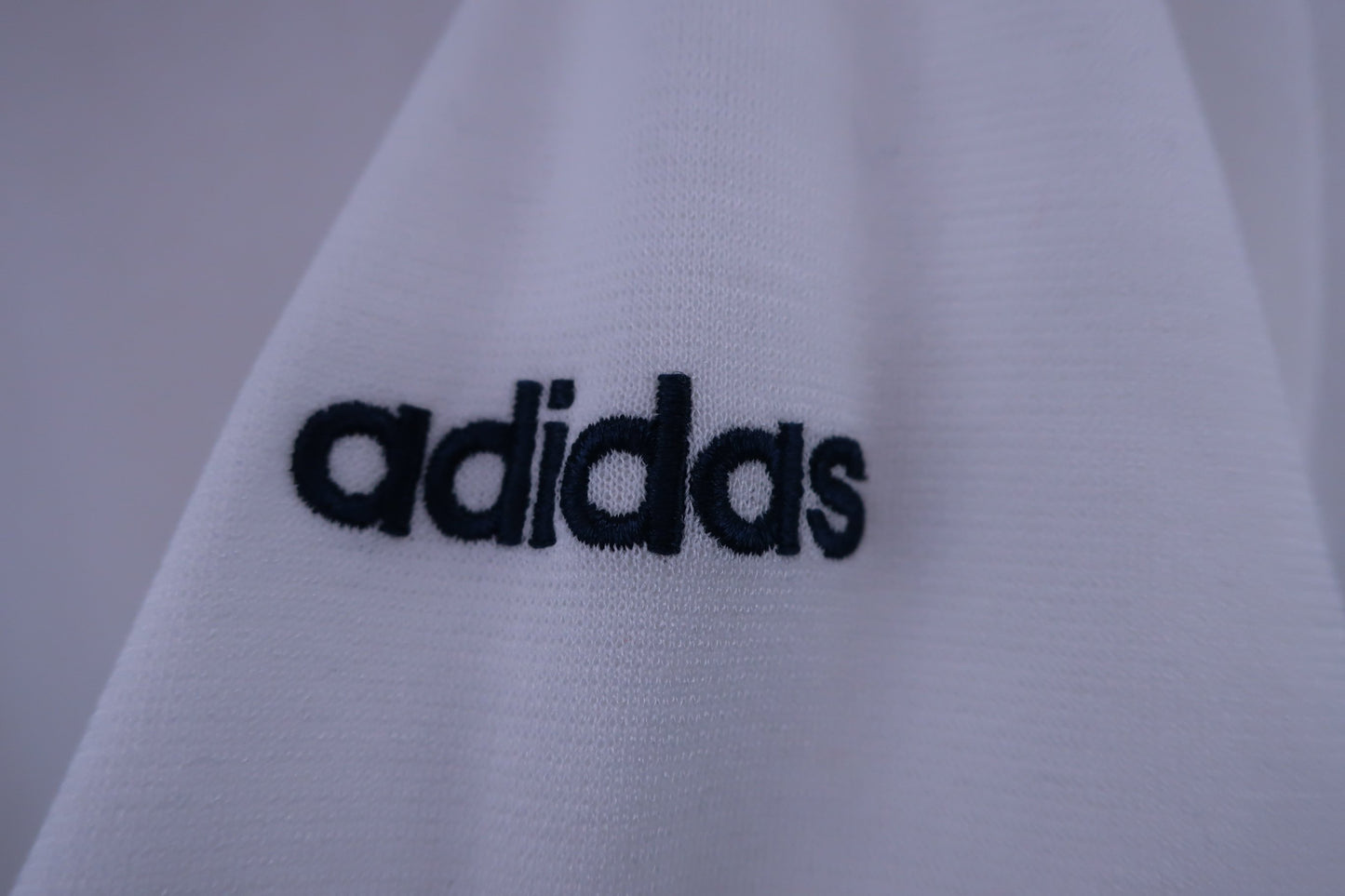 adidas(アディダス) 長袖ハーフジップシャツ 白緑ネイビー レディース S A-5