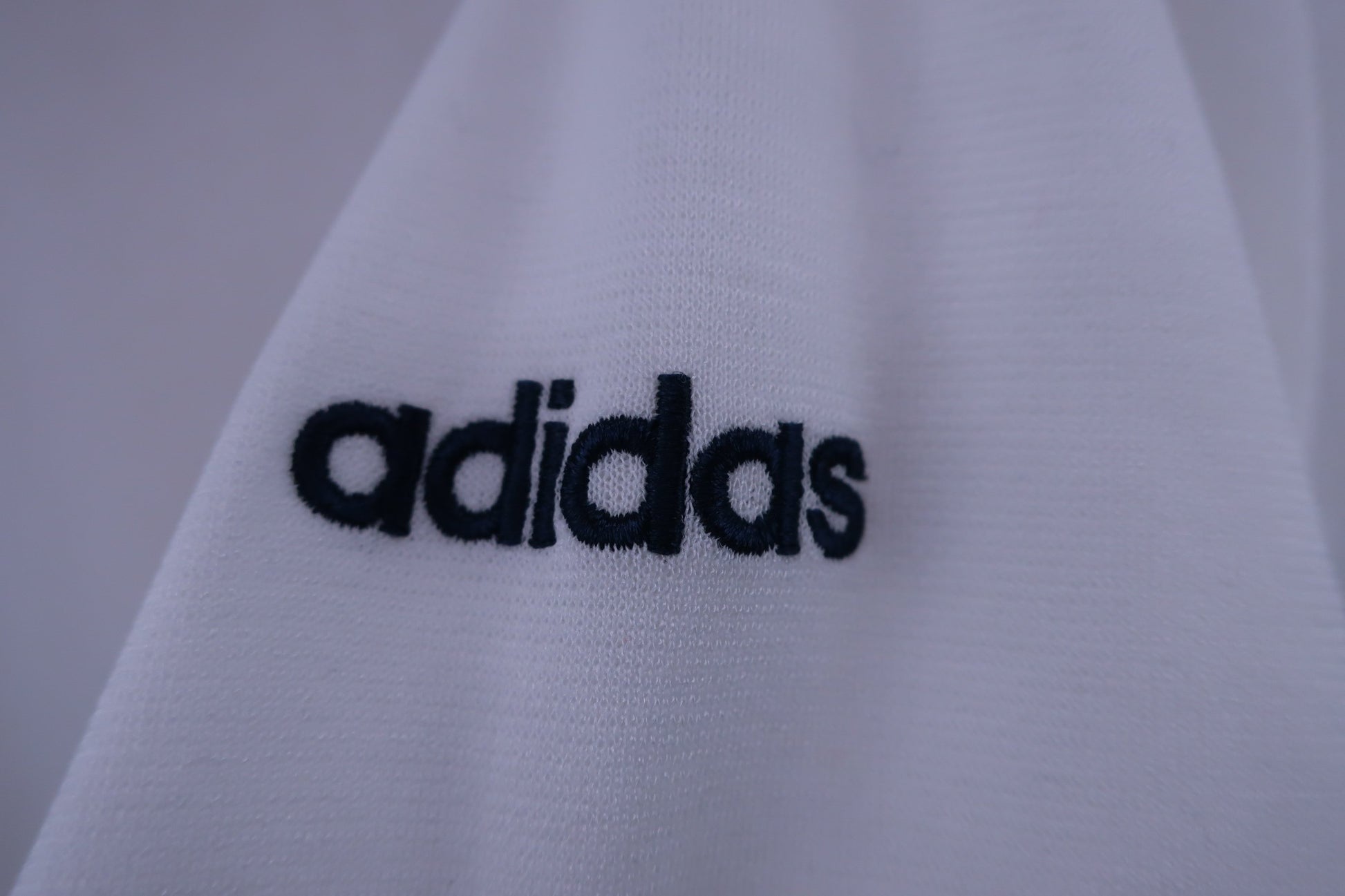 adidas(アディダス) 長袖ハーフジップシャツ 白緑ネイビー レディース S A-5