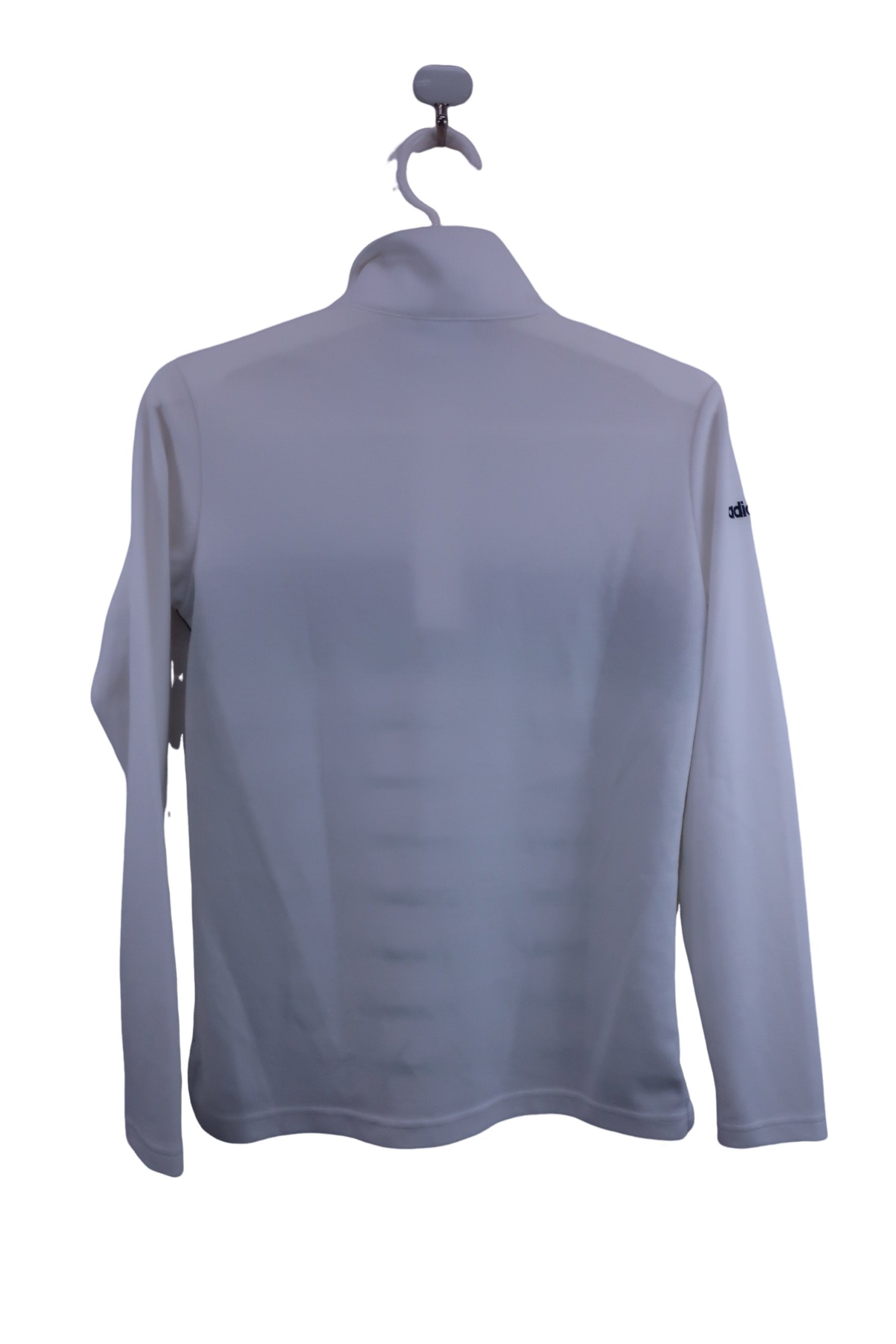 adidas(アディダス) 長袖ハーフジップシャツ 白緑ネイビー レディース S A-7