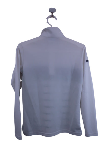 adidas(アディダス) 長袖ハーフジップシャツ 白緑ネイビー レディース S A-7