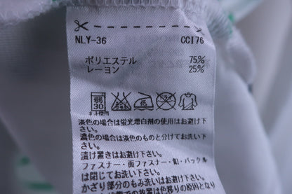 adidas(アディダス) 長袖ハーフジップシャツ 白緑ネイビー レディース S A-8