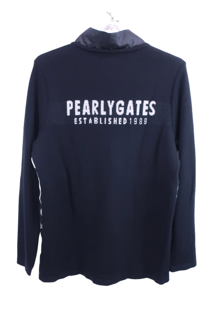 PEARLY GATES(パーリーゲイツ) ハーフジップニットセーター 黒アーガイル メンズ 4 053-172003 B-4