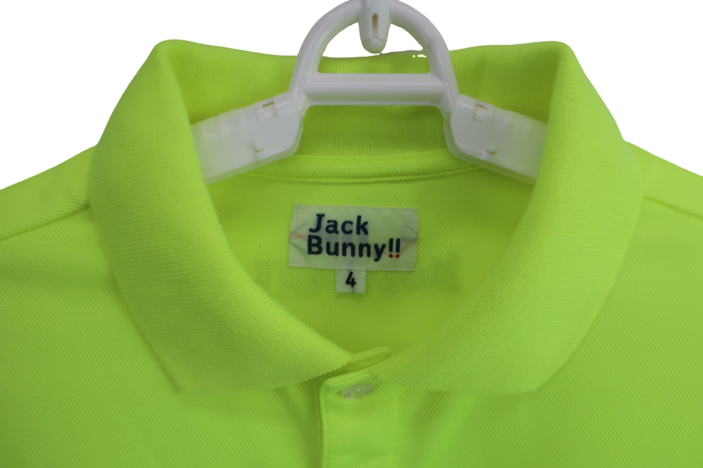 Jack Bunny(ジャックバニー) ポロシャツ 蛍光イエロー メンズ 4 262-0260669 A-3