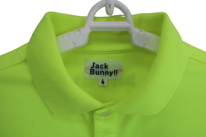 Jack Bunny(ジャックバニー) ポロシャツ 蛍光イエロー メンズ 4 262-0260669 A-3