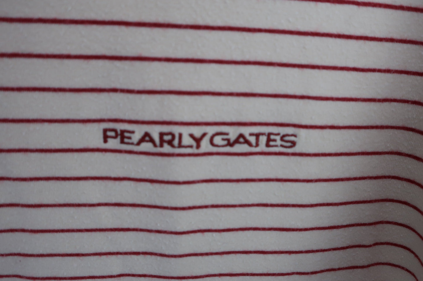 PEARLY GATES(パーリーゲイツ) ハイネックシャツ ベージュ赤ボーダー メンズ 3 053-266016 B-2