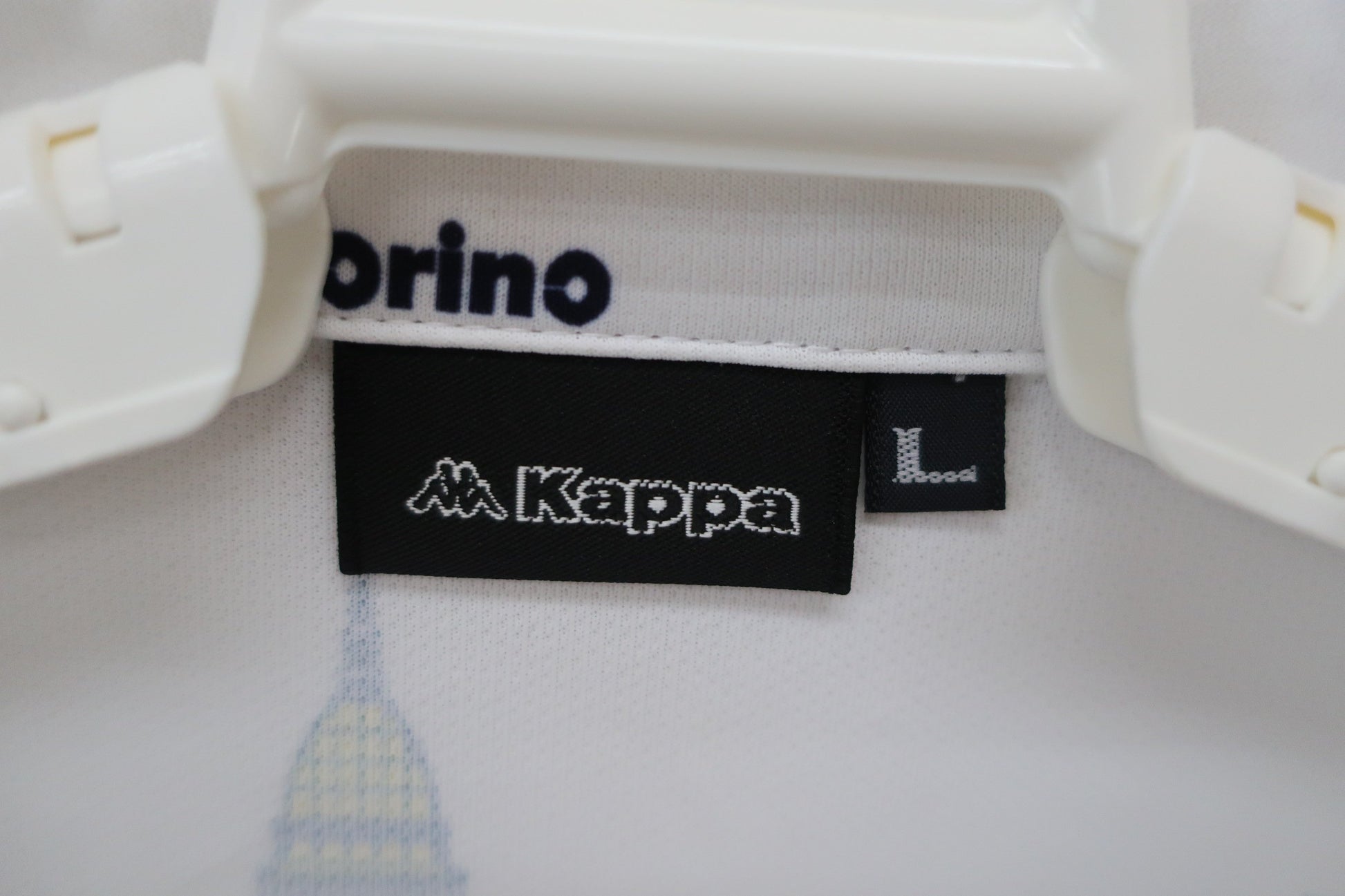 Kappa(カッパ) 長袖ポロシャツ 白ネイビー メンズ L A-5