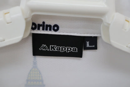 Kappa(カッパ) 長袖ポロシャツ 白ネイビー メンズ L A-5