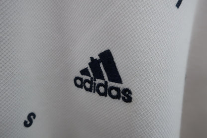 adidas(アディダス) 長袖ポロシャツ 白ネイビー メンズ L A-6