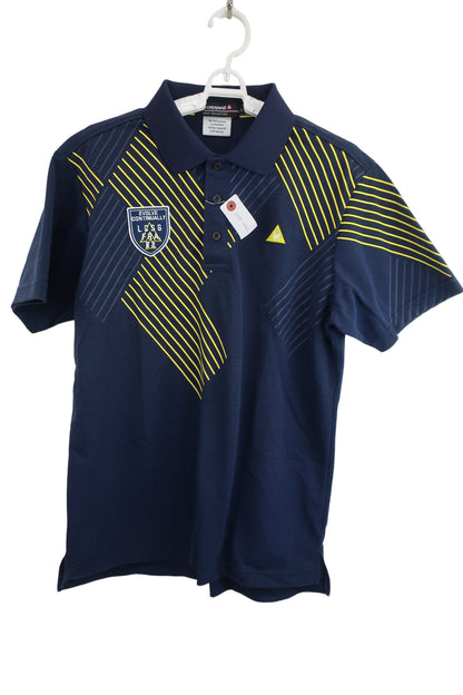 le coq sportif(ルコックスポルティフ) ポロシャツ ネイビー黄色 メンズ L A-1