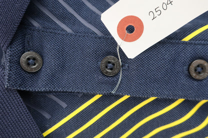 le coq sportif(ルコックスポルティフ) ポロシャツ ネイビー黄色 メンズ L A-3