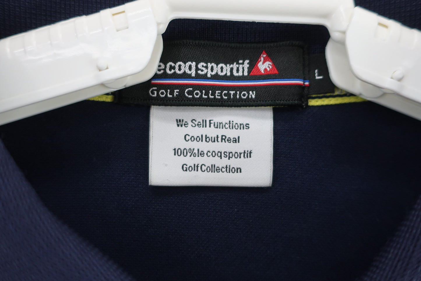 le coq sportif(ルコックスポルティフ) ポロシャツ ネイビー黄色 メンズ L A-4