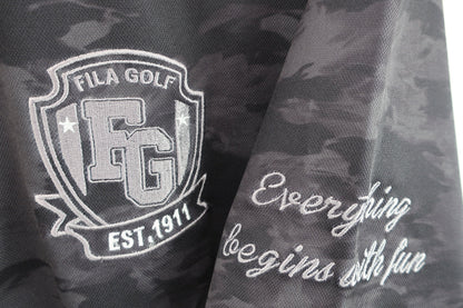 FILA GOLF(フィラゴルフ) ポロシャツ 黒総柄 メンズ L A-2