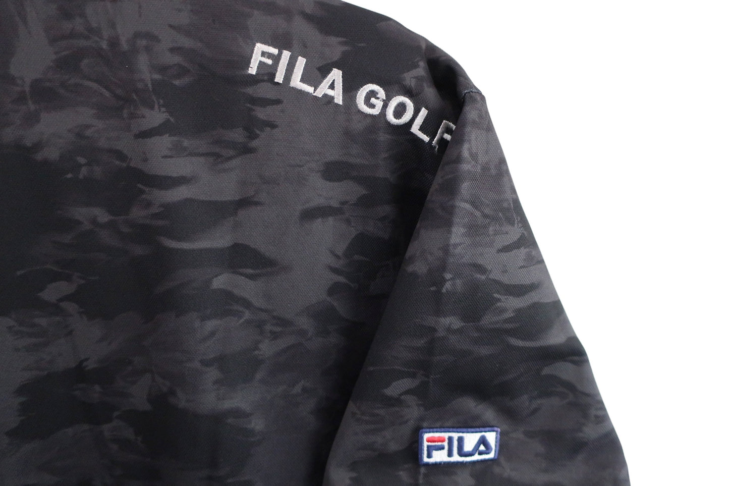 FILA GOLF(フィラゴルフ) ポロシャツ 黒総柄 メンズ L A-7