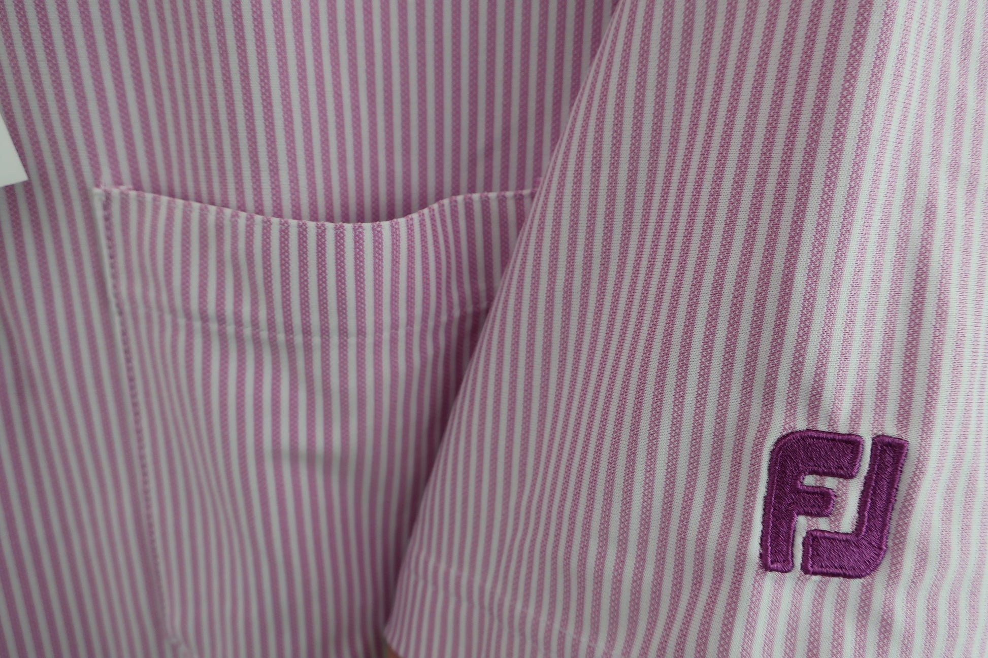 FOOTJOY(フットジョイ) ポロシャツ 紫ストライプ メンズ XL B-2