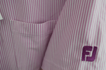 FOOTJOY(フットジョイ) ポロシャツ 紫ストライプ メンズ XL B-2