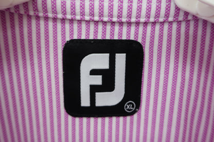FOOTJOY(フットジョイ) ポロシャツ 紫ストライプ メンズ XL B-4
