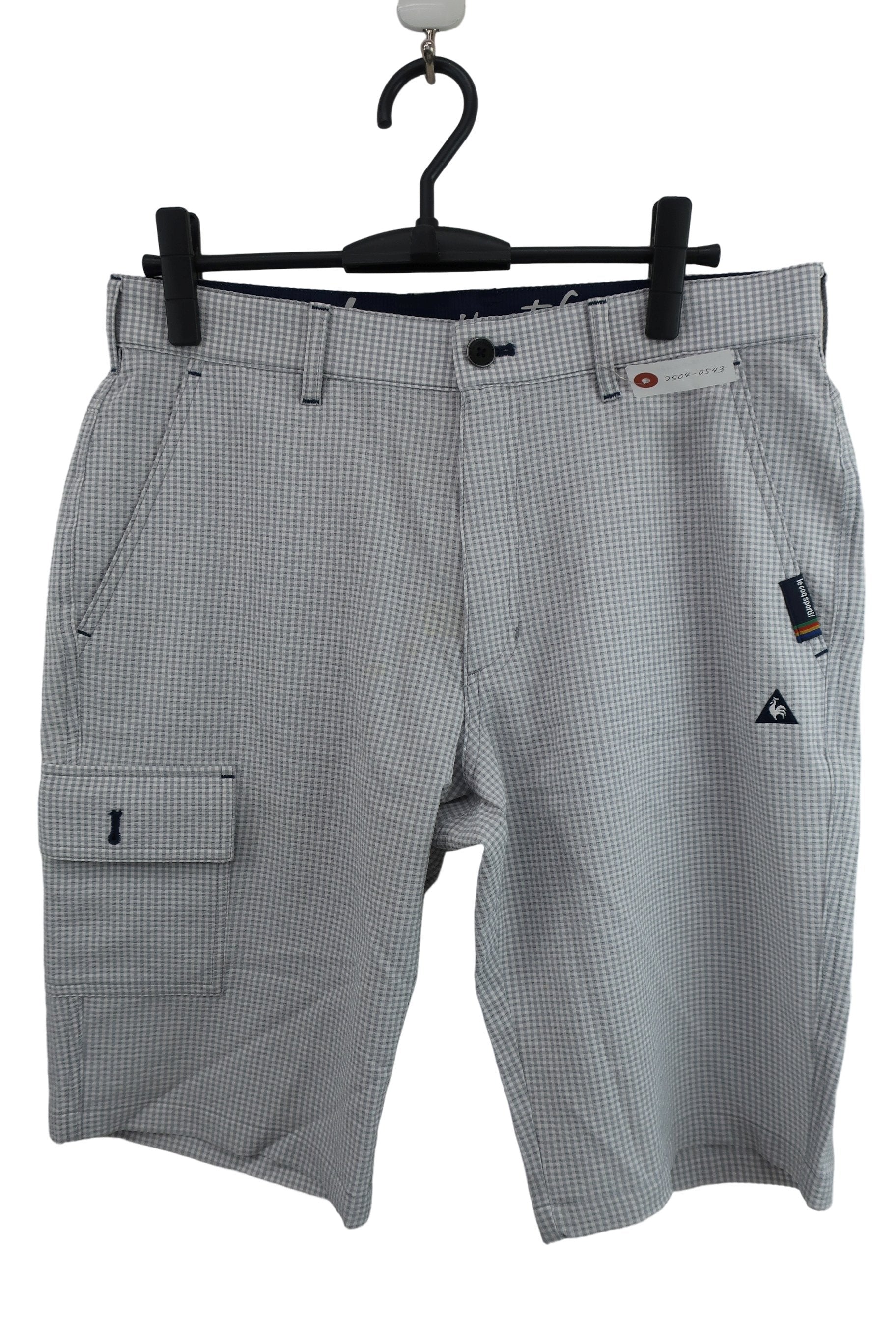 le coq sportif(ルコックスポルティフ) ハーフパンツ 白グレーチェック メンズ 88 A-1