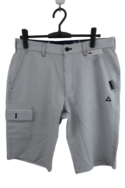 le coq sportif(ルコックスポルティフ) ハーフパンツ 白グレーチェック メンズ 88 A-1