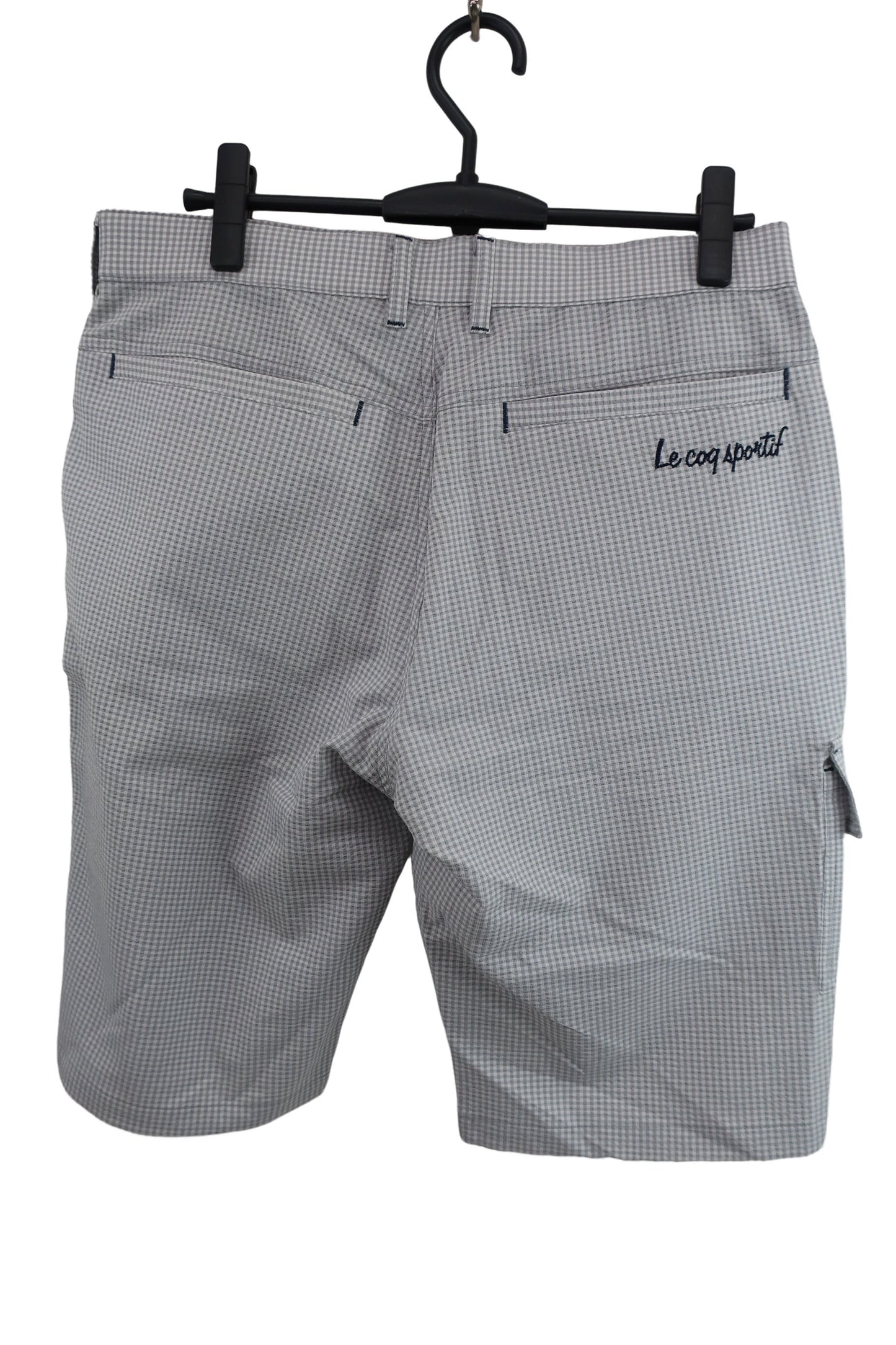 le coq sportif(ルコックスポルティフ) ハーフパンツ 白グレーチェック メンズ 88 A-6