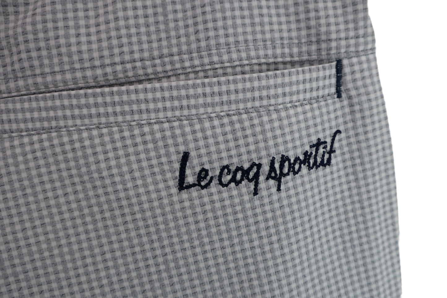 le coq sportif(ルコックスポルティフ) ハーフパンツ 白グレーチェック メンズ 88 A-7