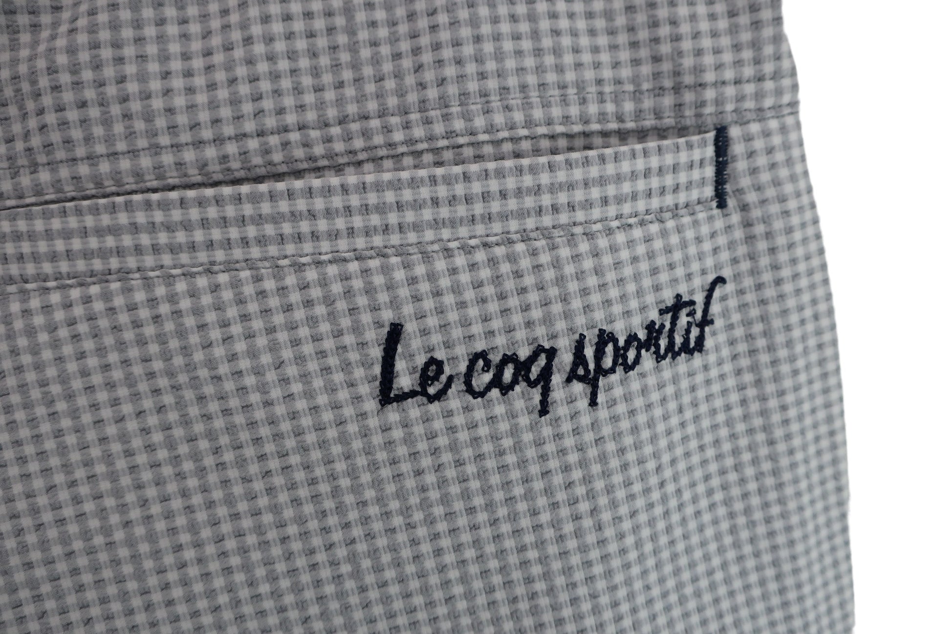 le coq sportif(ルコックスポルティフ) ハーフパンツ 白グレーチェック メンズ 88 A-7