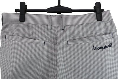 le coq sportif(ルコックスポルティフ) ハーフパンツ 白グレーチェック メンズ 88 A-8