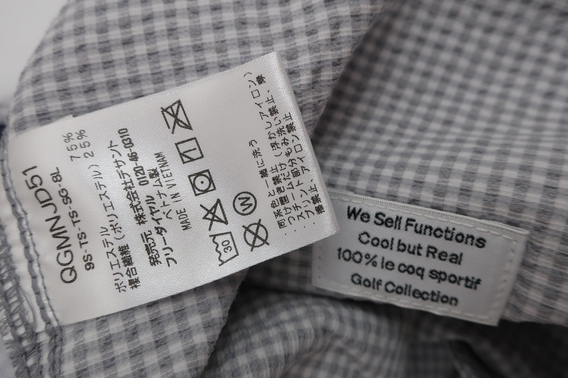 le coq sportif(ルコックスポルティフ) ハーフパンツ 白グレーチェック メンズ 88 A-9