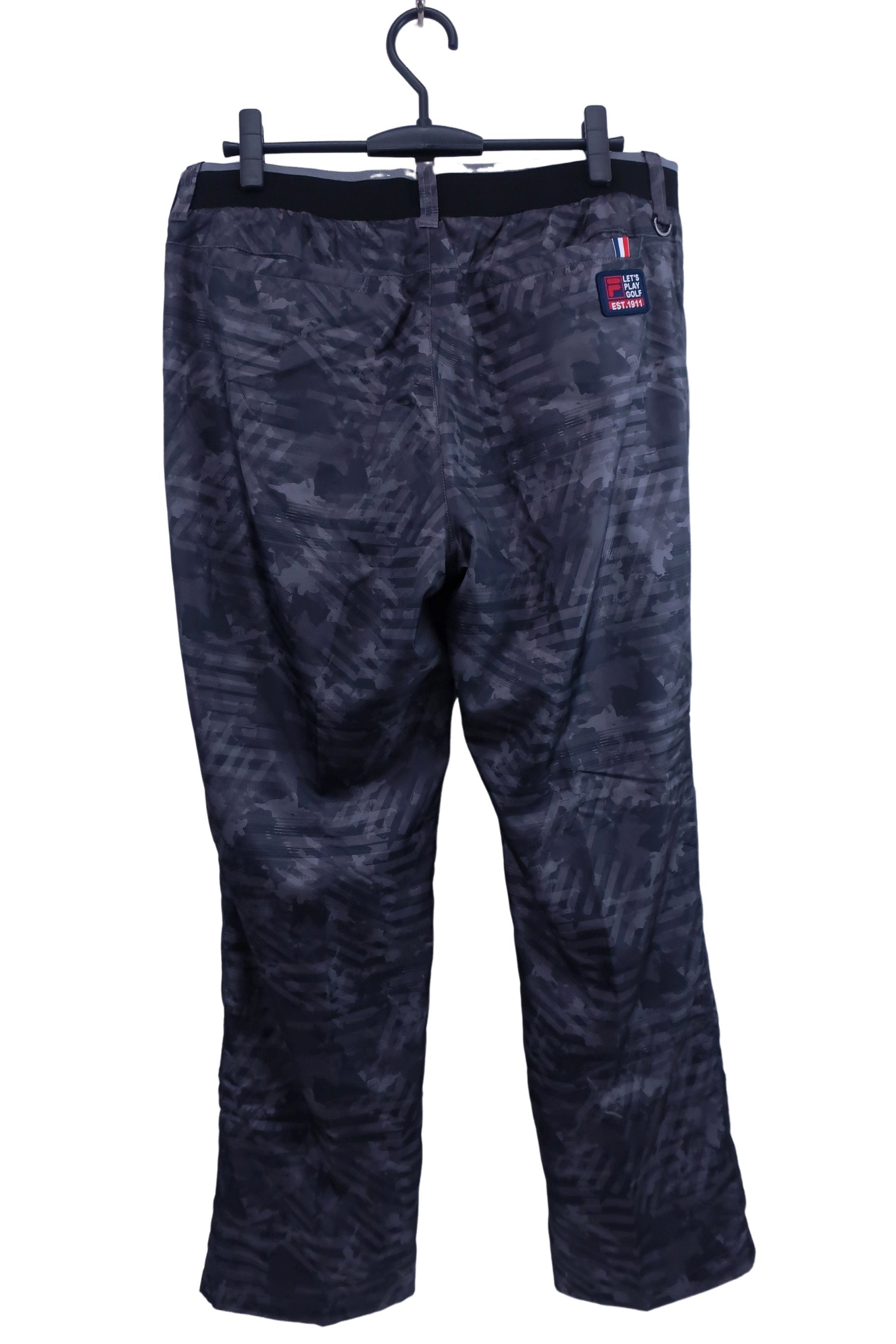 FILA GOLF(フィラゴルフ) ナイロンパンツ グレー総柄 メンズ LL N-5