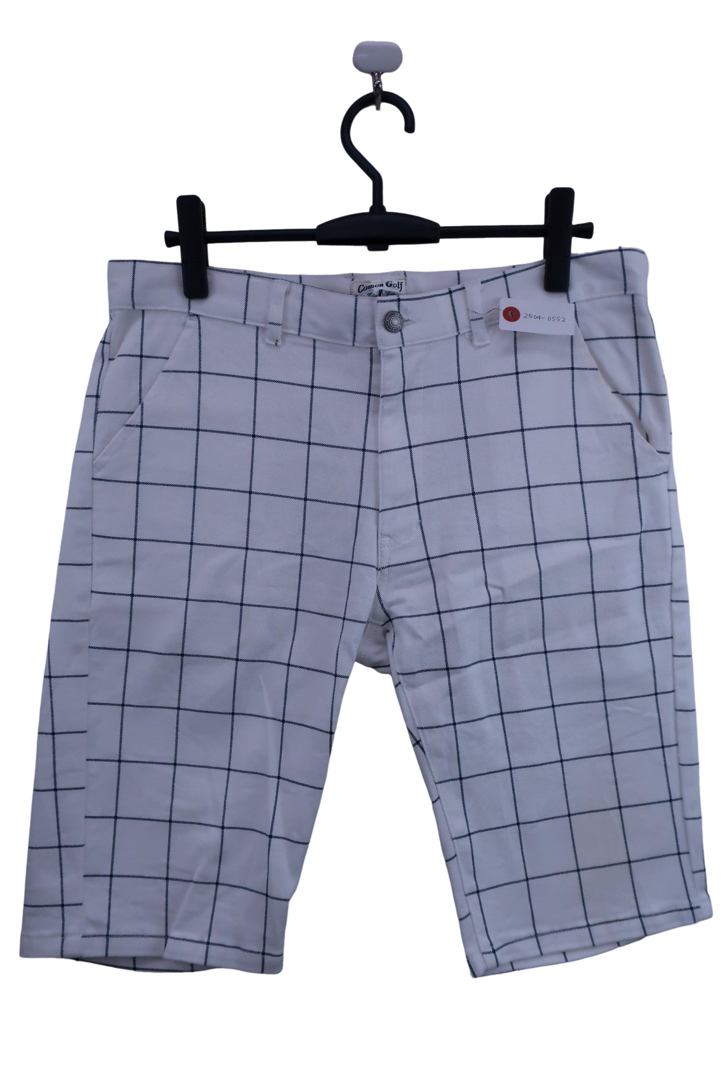 COMON GOLF(コモンゴルフ) ハーフパンツ 白ネイビーチェック メンズ XL B-1