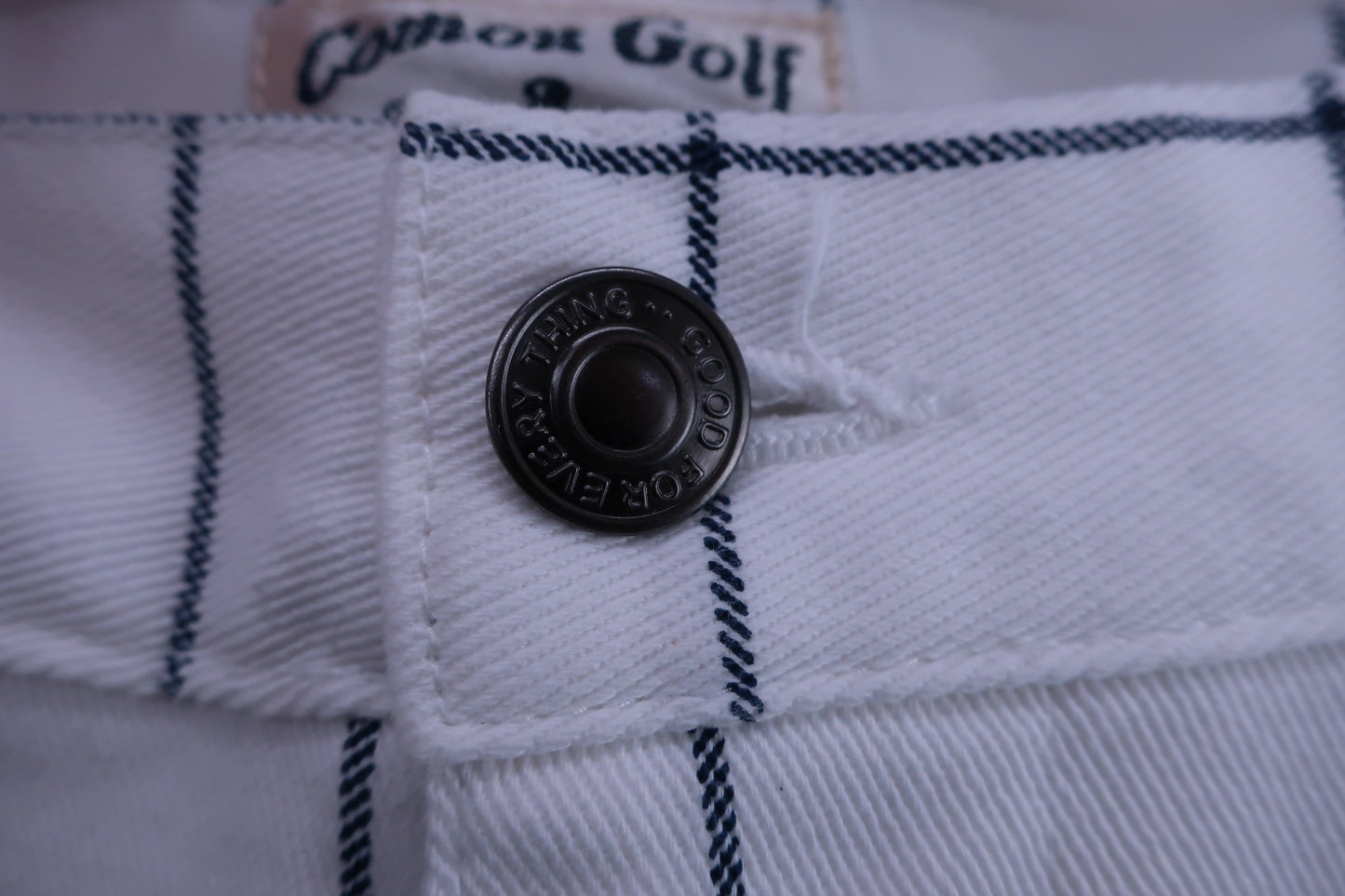 COMON GOLF(コモンゴルフ) ハーフパンツ 白ネイビーチェック メンズ XL B-2