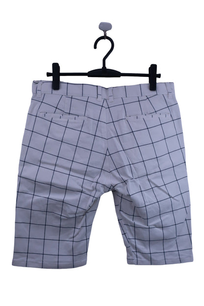 COMON GOLF(コモンゴルフ) ハーフパンツ 白ネイビーチェック メンズ XL B-6
