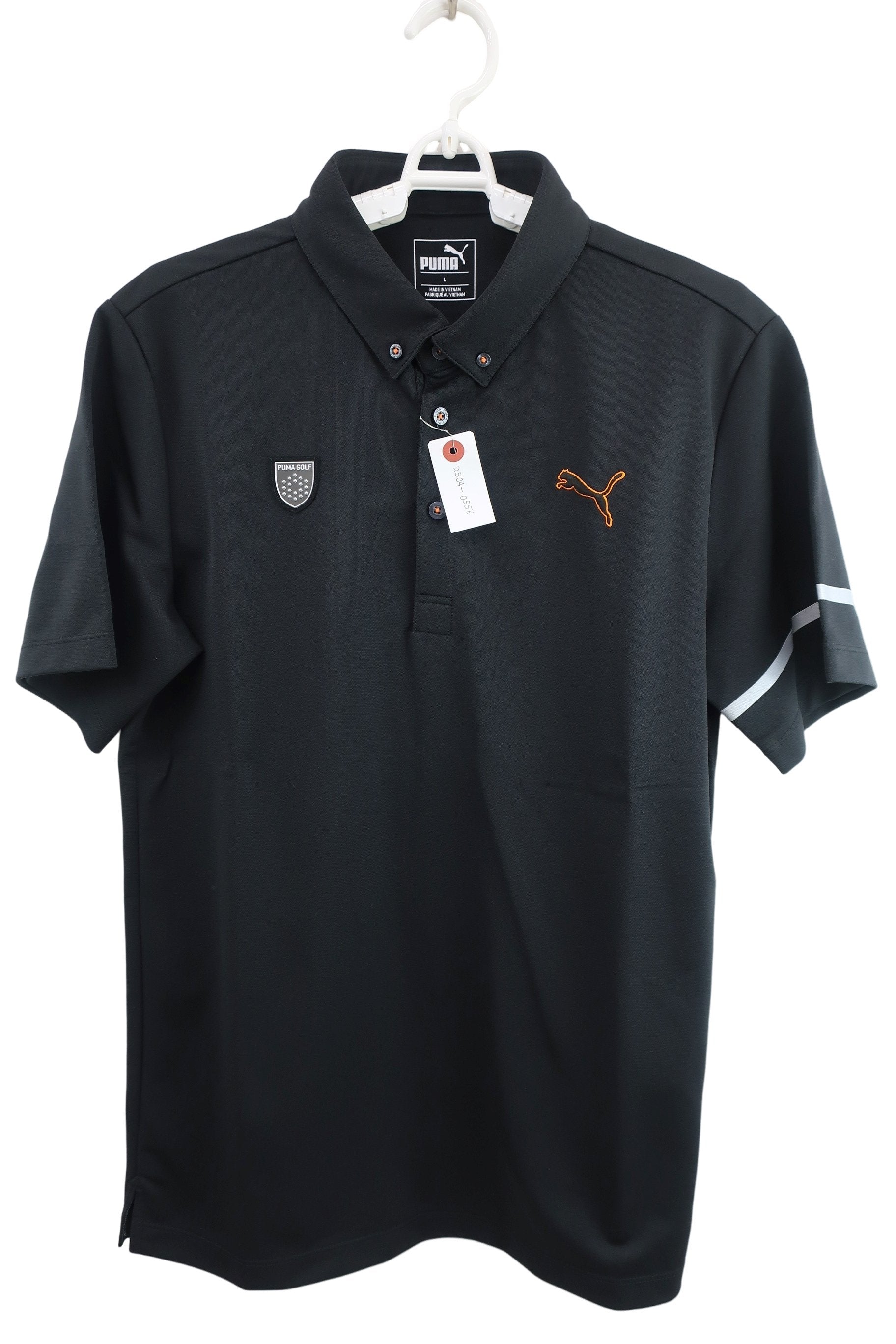 PUMA GOLF(プーマゴルフ) ポロシャツ 黒 メンズ L A-1