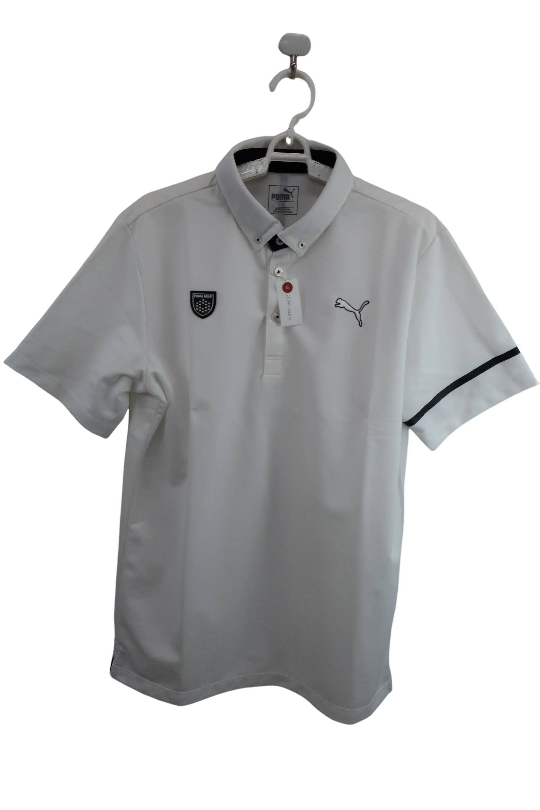 PUMA GOLF(プーマゴルフ) ポロシャツ 白黒 メンズ XL A-1