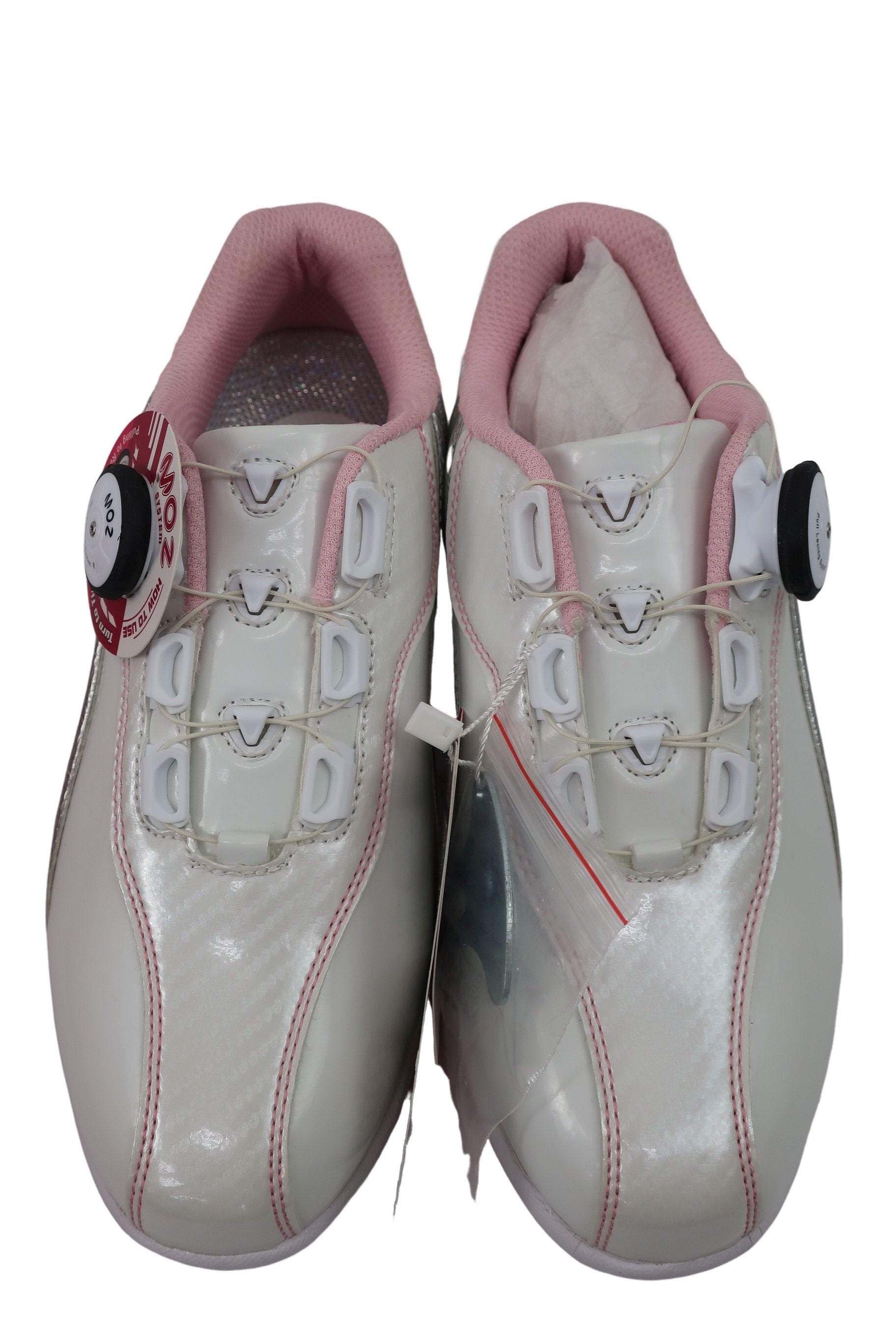 GRAND ZERO ダイヤル式ゴルフシューズ 白ピンク レディース 23.5cm GZS-017L N-1