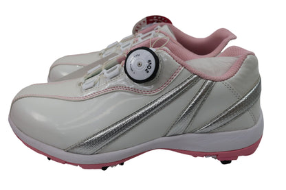 GRAND ZERO ダイヤル式ゴルフシューズ 白ピンク レディース 23.5cm GZS-017L N-2
