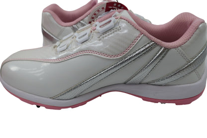 GRAND ZERO ダイヤル式ゴルフシューズ 白ピンク レディース 23.5cm GZS-017L N-5