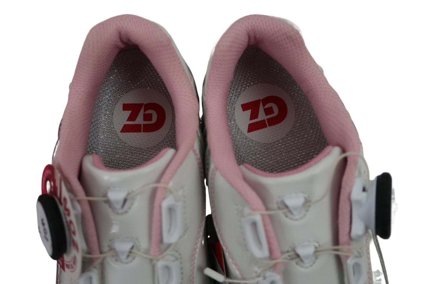 GRAND ZERO ダイヤル式ゴルフシューズ 白ピンク レディース 23.5cm GZS-017L N-6
