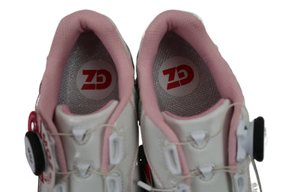 GRAND ZERO ダイヤル式ゴルフシューズ 白ピンク レディース 23.5cm GZS-017L N-6