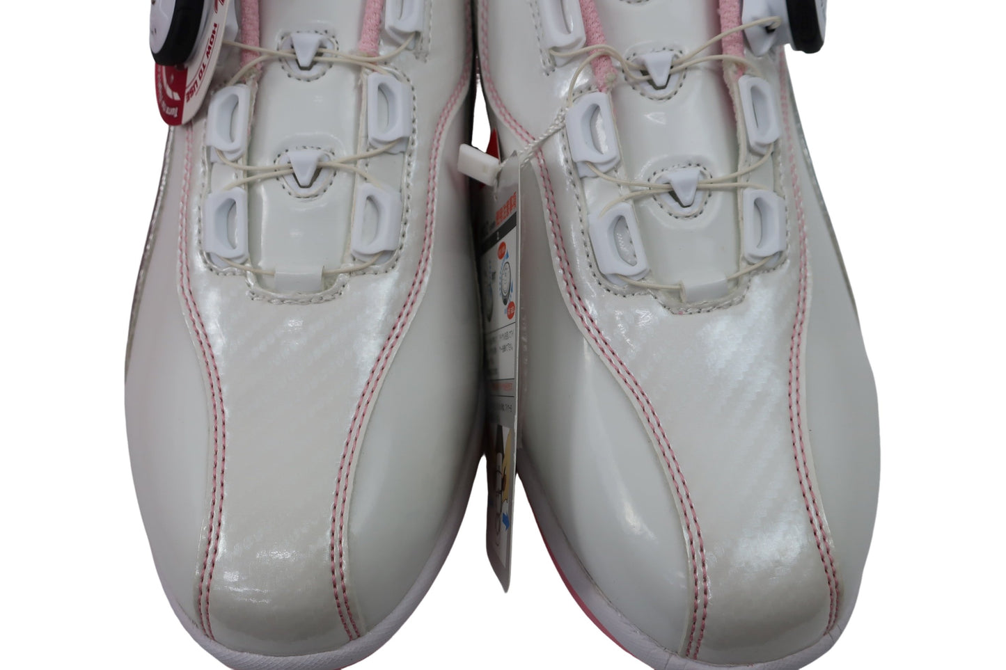 GRAND ZERO ダイヤル式ゴルフシューズ 白ピンク レディース 23.5cm GZS-017L N-7