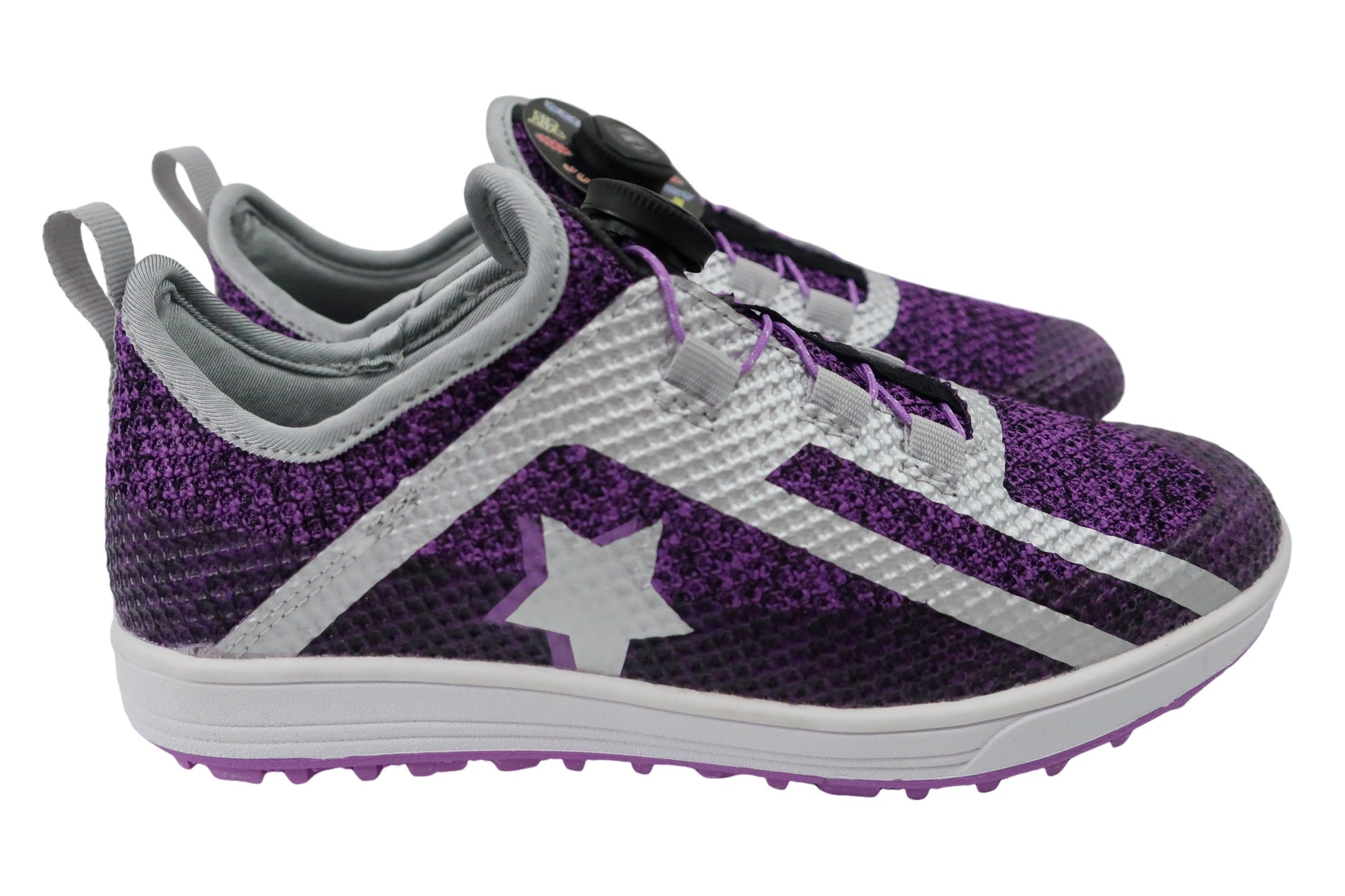 LYNX(リンクス) ダイヤル式スパイクレスゴルフシューズ 紫 レディース 24.0cm SK-54L N-4