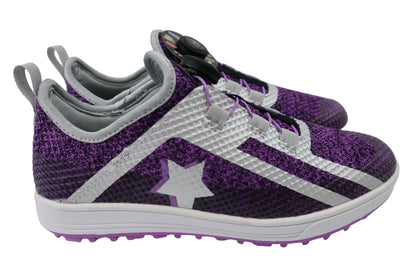 LYNX(リンクス) ダイヤル式スパイクレスゴルフシューズ 紫 レディース 24.0cm SK-54L N-4