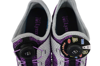 LYNX(リンクス) ダイヤル式スパイクレスゴルフシューズ 紫 レディース 24.0cm SK-54L N-6