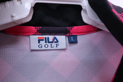 FILA GOLF(フィラゴルフ) ワンピース(インナーパンツ付き) ピンク黒チェック レディース L A-2