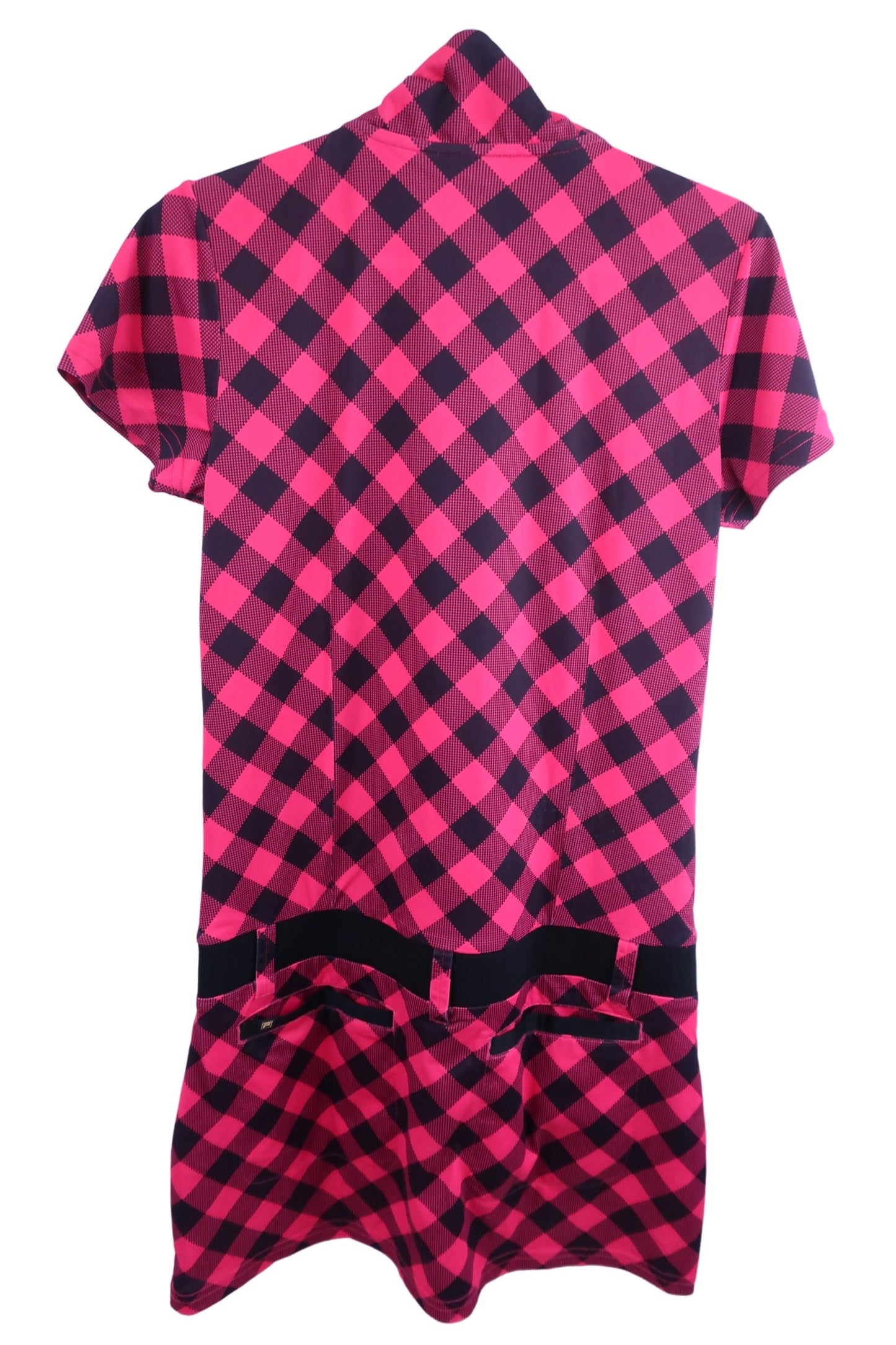 FILA GOLF(フィラゴルフ) ワンピース(インナーパンツ付き) ピンク黒チェック レディース L A-6