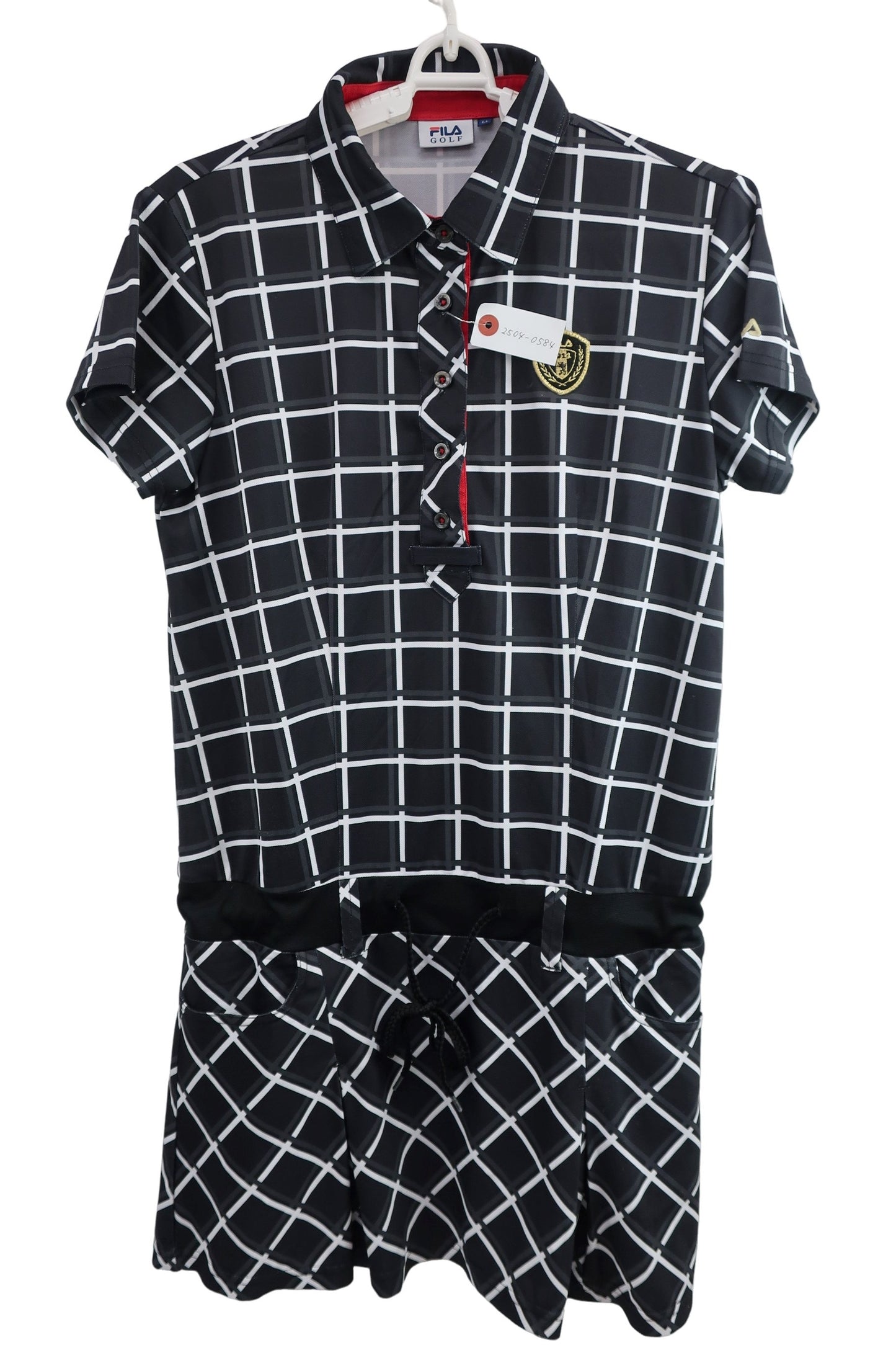 FILA GOLF(フィラゴルフ) ワンピース 黒チェック レディース LL A-1