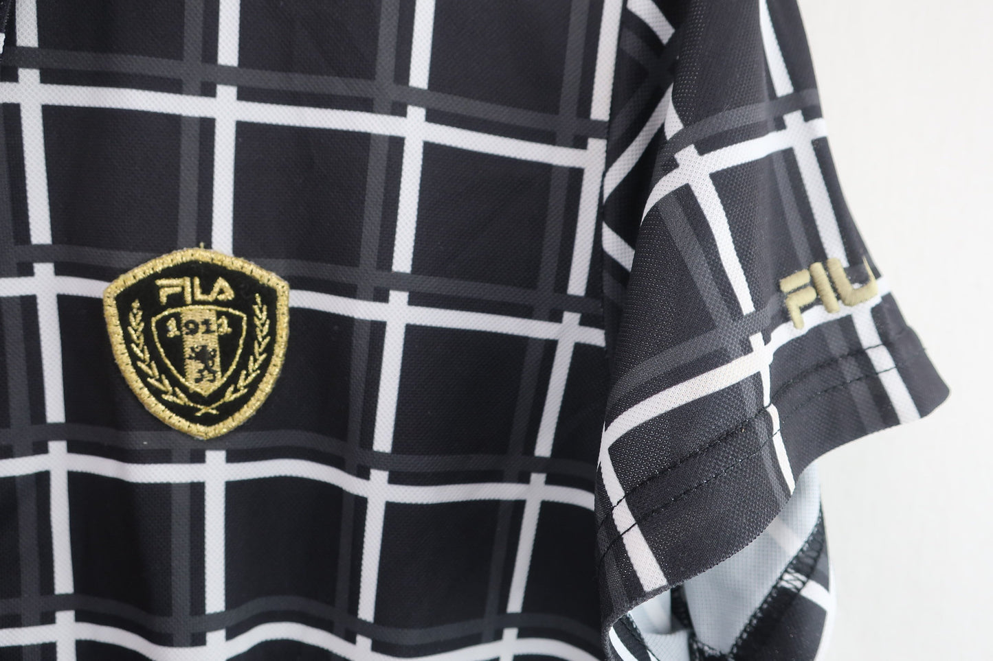 FILA GOLF(フィラゴルフ) ワンピース 黒チェック レディース LL A-2