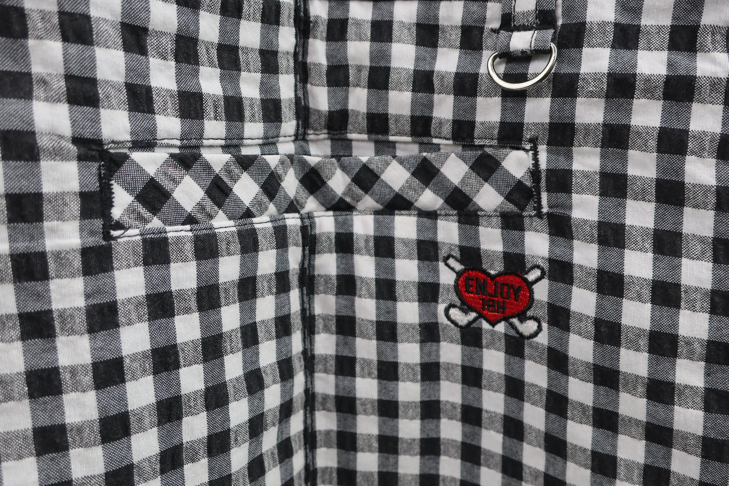 FILA GOLF(フィラゴルフ) ジップワンピース 白黒チェック レディース L A-6