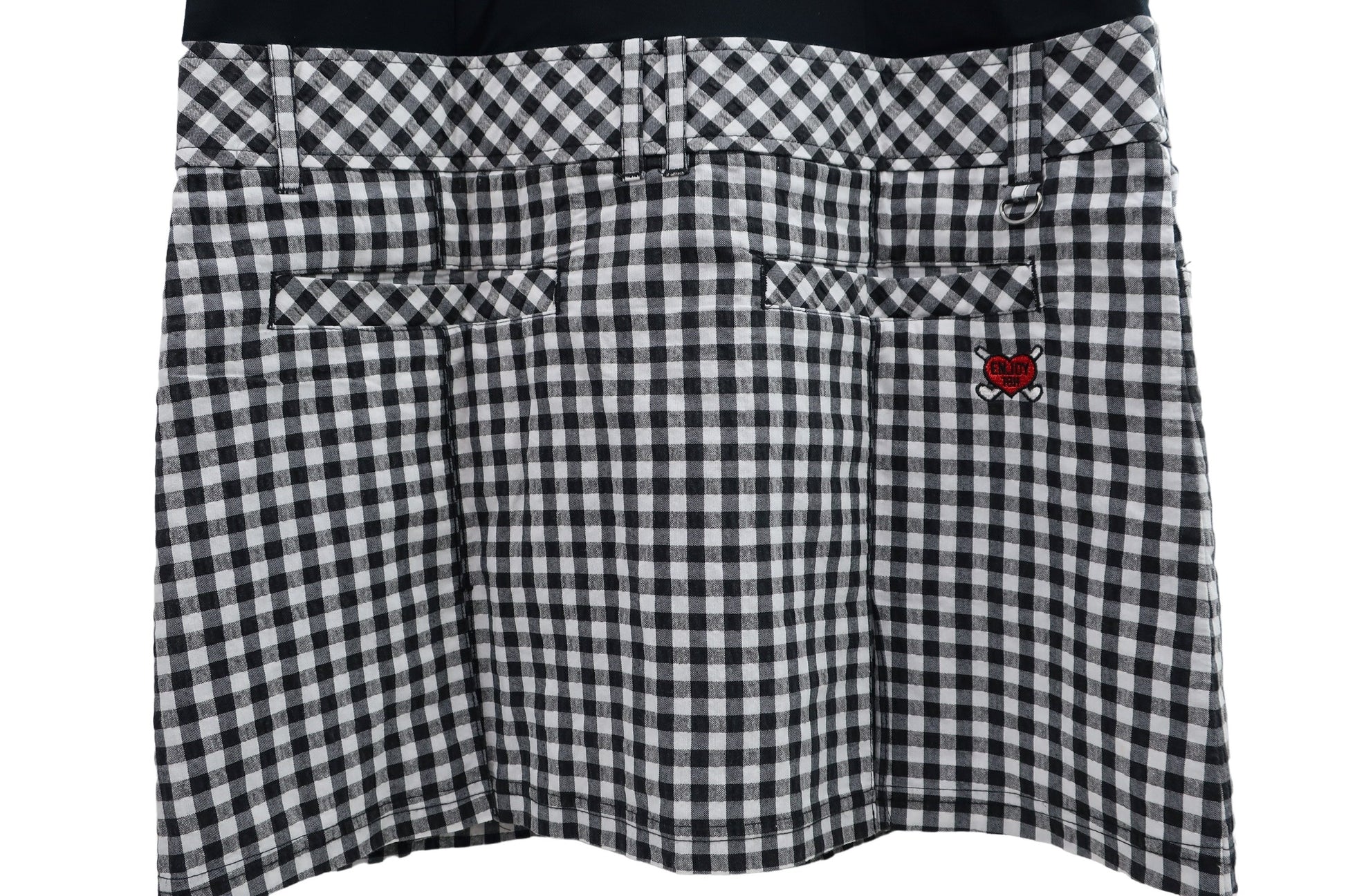 FILA GOLF(フィラゴルフ) ジップワンピース 白黒チェック レディース L A-7